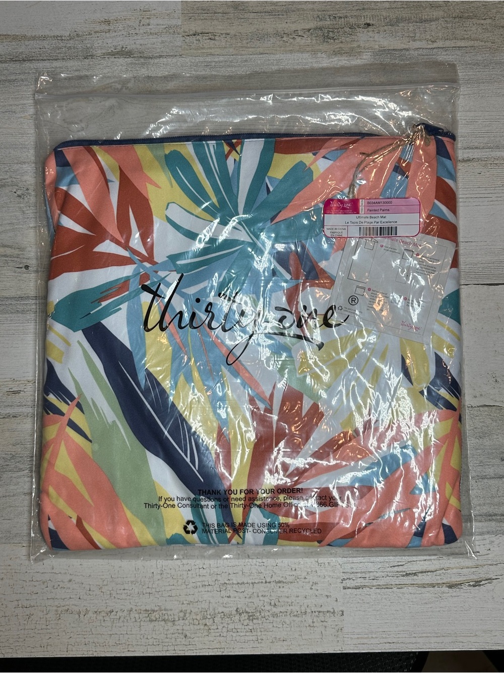 Thirty-one Ultimate Beach Mat Painted Palms New in original packaging